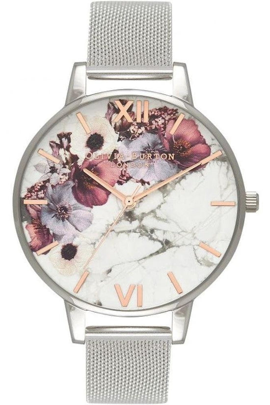 Olivia Burton Sunlight Florals Edelstahl Uhr Silber | ELORÉ by Olivia Burton