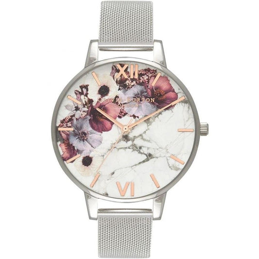 Olivia Burton Sunlight Florals Edelstahl Uhr Silber | ELORÉ by Olivia Burton