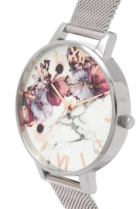 Olivia Burton Sunlight Florals Edelstahl Uhr Silber | ELORÉ by Olivia Burton