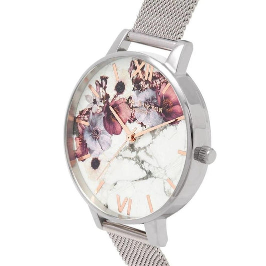 Olivia Burton Sunlight Florals Edelstahl Uhr Silber | ELORÉ by Olivia Burton