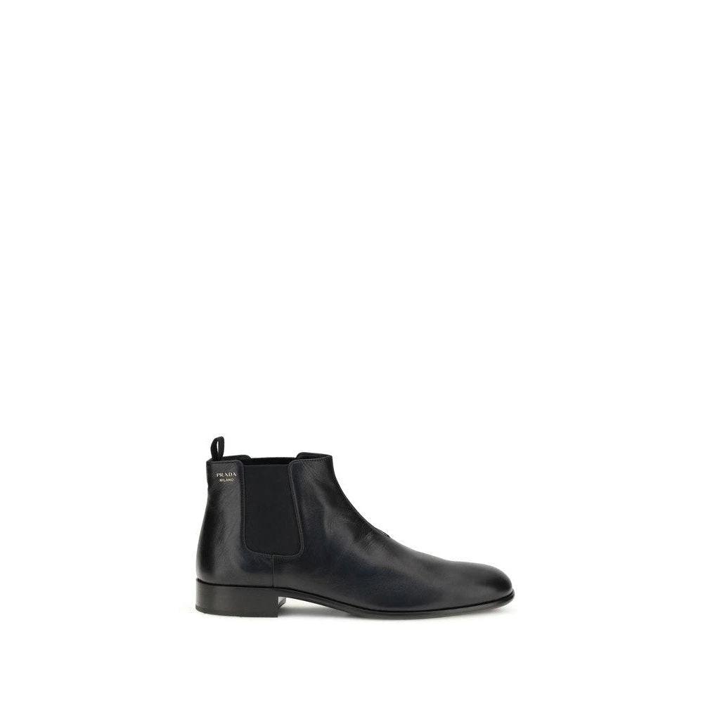 Prada Chelsea Boots Kalbsleder Elegant Schwarz | ELORÉ by Prada