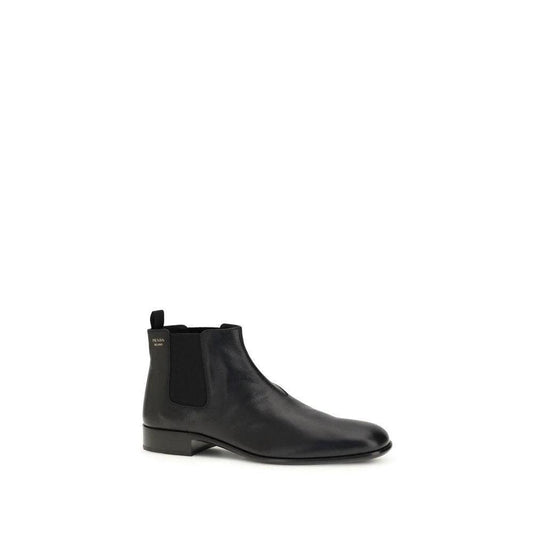 Prada Chelsea Boots Kalbsleder Elegant Schwarz | ELORÉ by Prada
