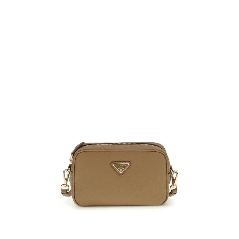 Prada Mini Schultertasche Beige Nubukleder | ELORÉ by Prada
