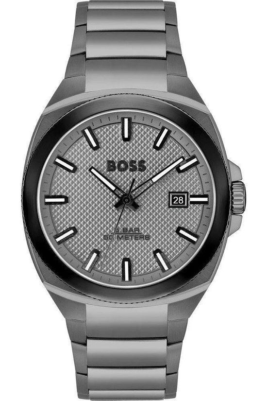 Hugo Boss Herrenuhr Edelstahl Luxus Premium Grau | ELORÉ by Hugo Boss
