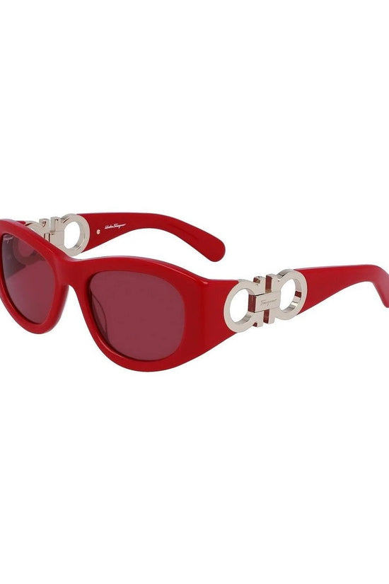 Ferragamo Sonnenbrille Kräftiges Rubinrot Glanz | ELORÉ by Ferragamo