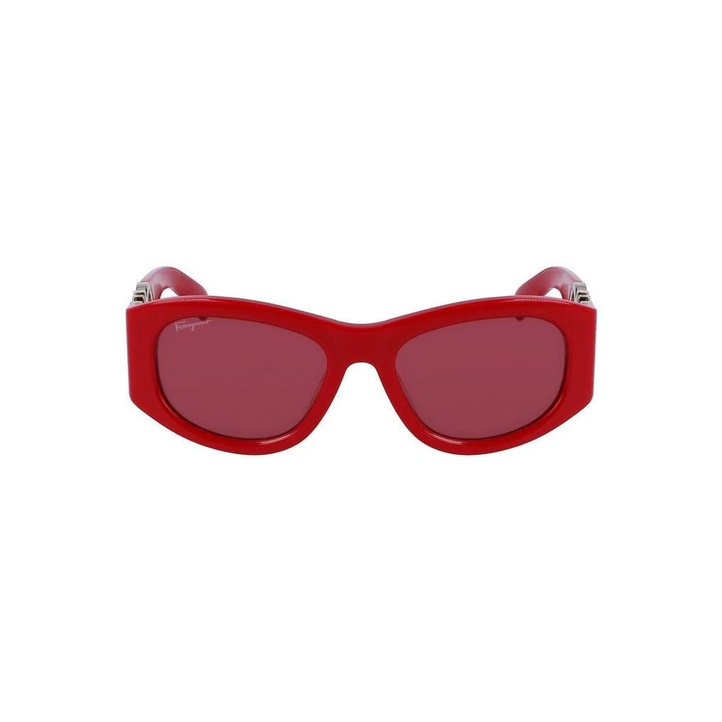 Ferragamo Sonnenbrille Kräftiges Rubinrot Glanz | ELORÉ by Ferragamo