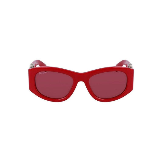 Ferragamo Sonnenbrille Kräftiges Rubinrot Glanz | ELORÉ by Ferragamo