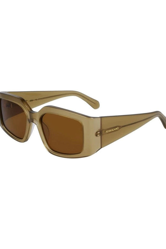 Ferragamo Sonnenbrille Opaline Olivgrün Glänzend | ELORÉ by Ferragamo