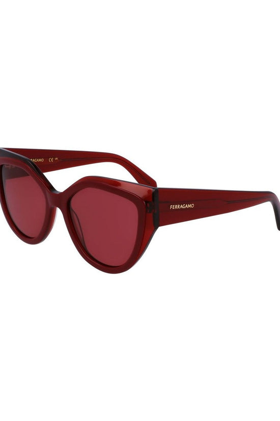 Salvatore Ferragamo Cat Eye Sonnenbrille Rot Burg | ELORÉ by Ferragamo