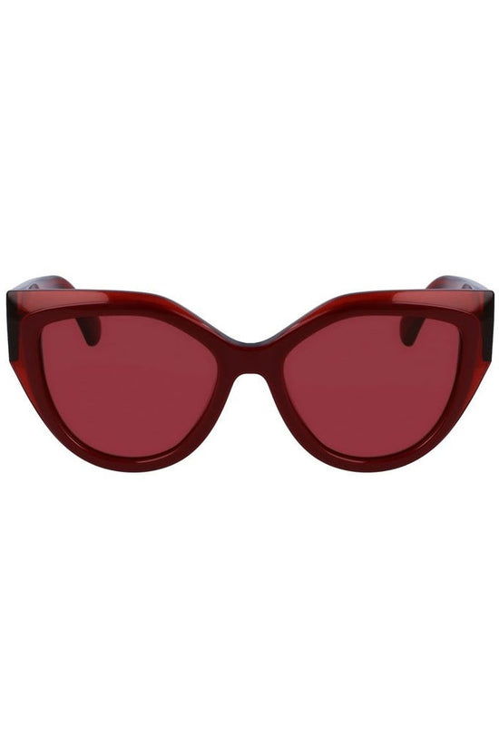 Salvatore Ferragamo Cat Eye Sonnenbrille Rot Burg | ELORÉ by Ferragamo