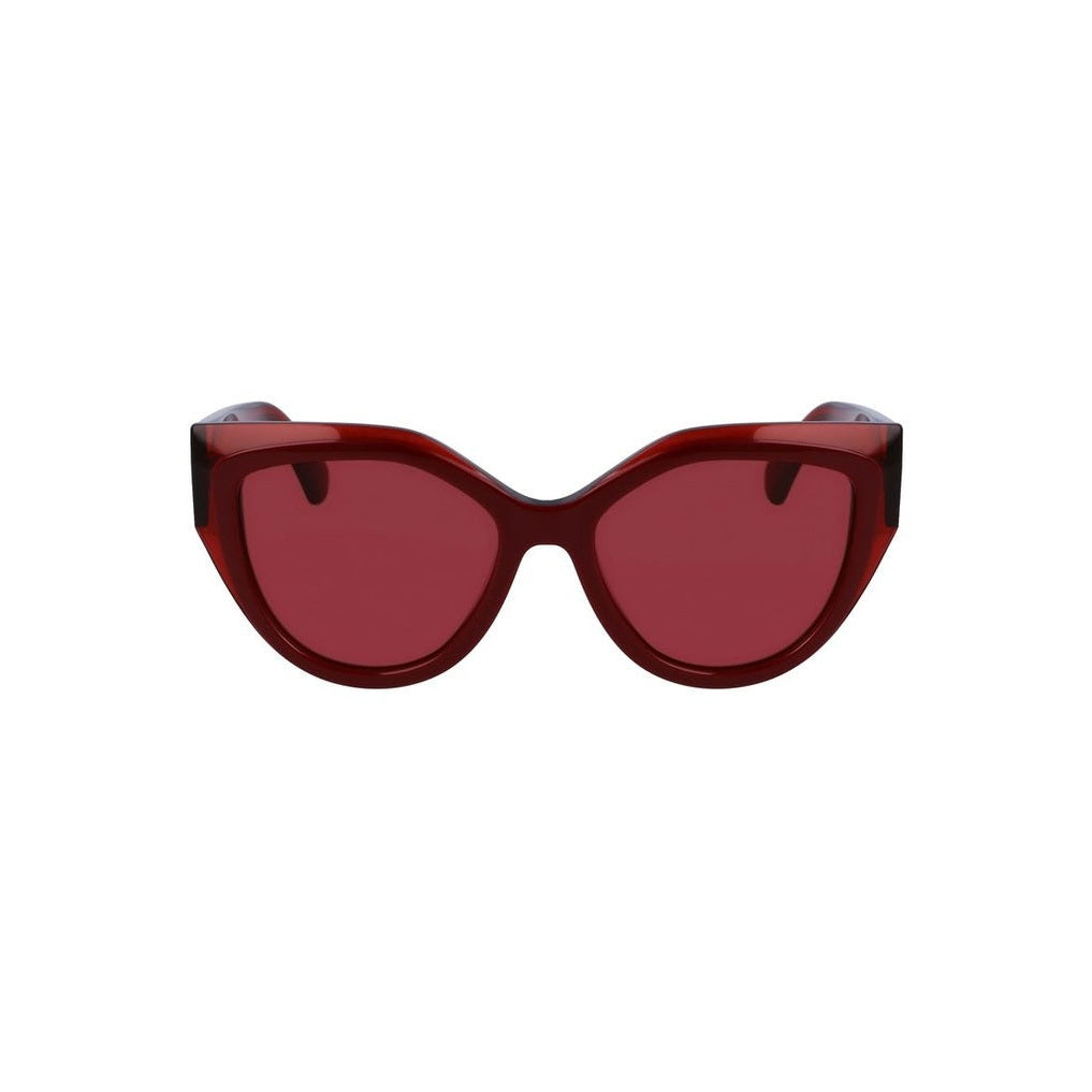 Salvatore Ferragamo Cat Eye Sonnenbrille Rot Burg | ELORÉ by Ferragamo