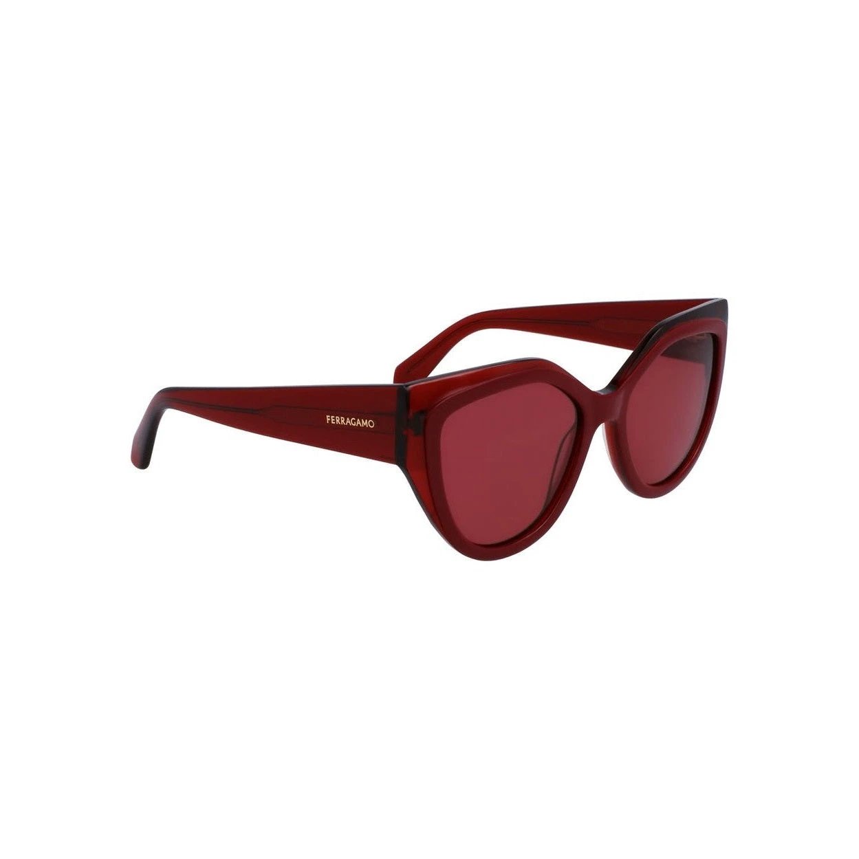 Salvatore Ferragamo Cat Eye Sonnenbrille Rot Burg | ELORÉ by Ferragamo