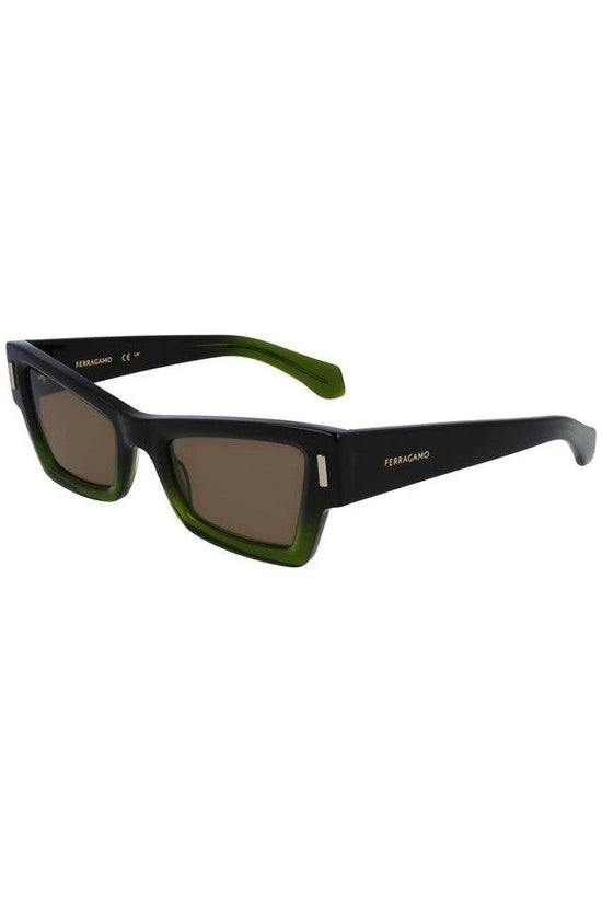 Salvatore Ferragamo Sonnenbrille Dunkelgrün | ELORÉ by Ferragamo