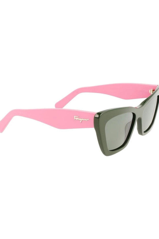 Salvatore Ferragamo Sonnenbrille Acetat Grün | ELORÉ by Ferragamo