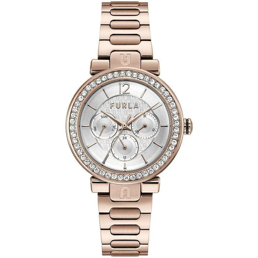 Furla Damenuhr Chronograph Mit Kristallrand Roségold | ELORÉ by Furla