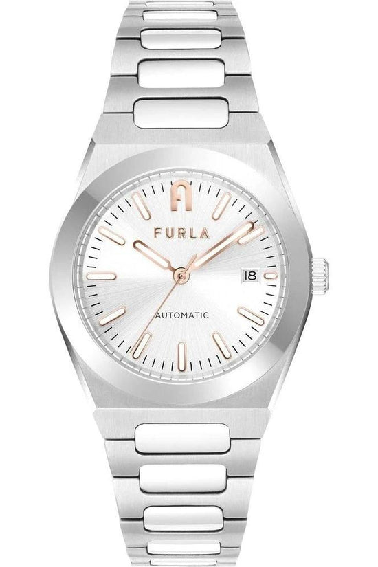 Furla Automatik Edelstahl Uhr Datumfenster Grau | ELORÉ by Furla