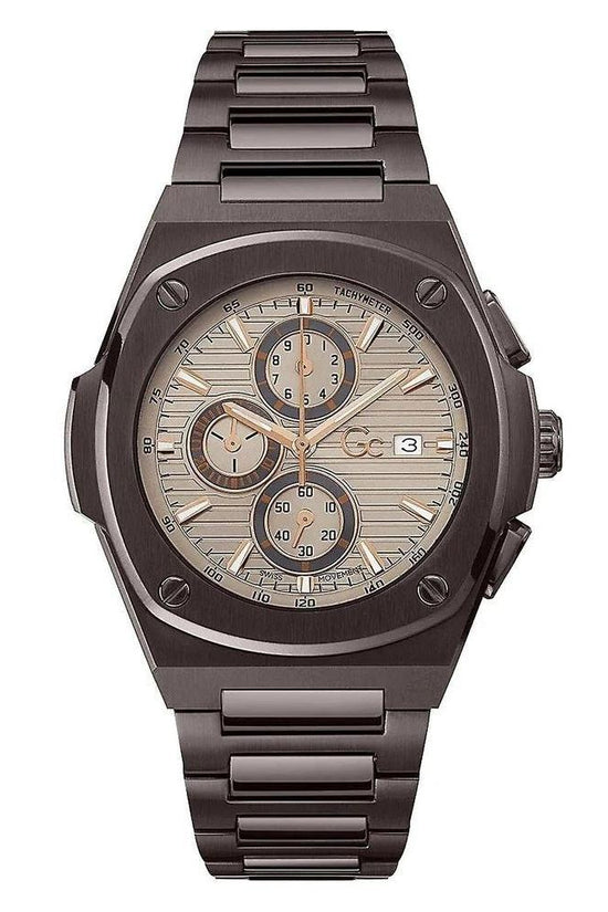 GC Chronograph Uhr Rostfreier Edelstahl Grau | ELORÉ by GC