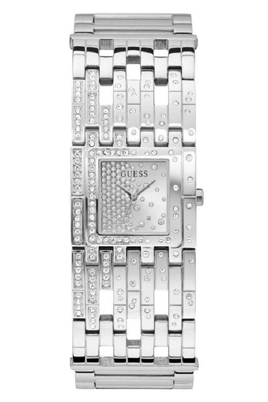 Guess Armbanduhr Kristallbesatz Edelstahl Grau | ELORÉ by Guess