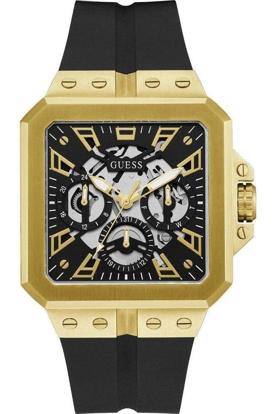 Guess Skelettuhr Edelstahl Silikonarmband Gold | ELORÉ by Guess