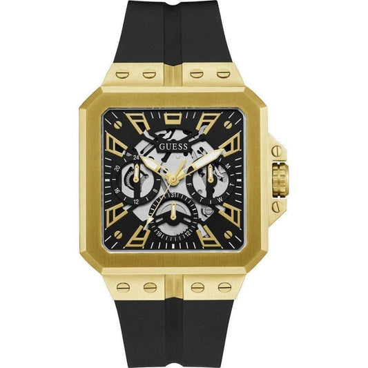 Guess Skelettuhr Edelstahl Silikonarmband Gold | ELORÉ by Guess