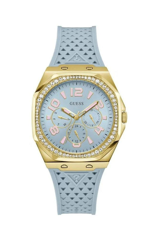 Guess Chronograph Damenuhr Mit Kristallrand Blau | ELORÉ by Guess