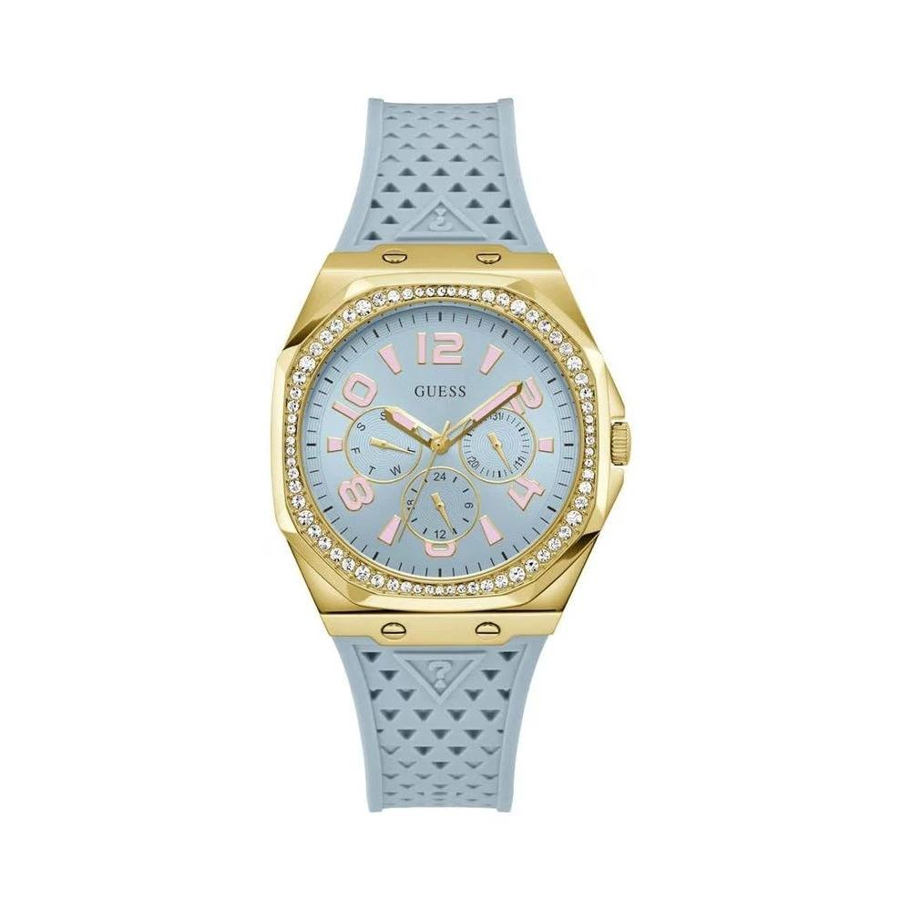 Guess Chronograph Damenuhr Mit Kristallrand Blau | ELORÉ by Guess