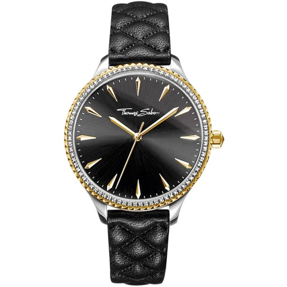 Thomas Sabo Schwarze Leder-Kleidungsuhr by Thomas Sabo