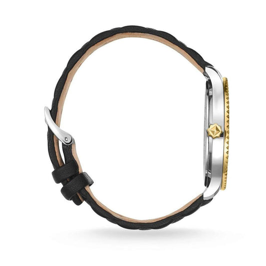 Thomas Sabo Schwarze Leder-Kleidungsuhr by Thomas Sabo