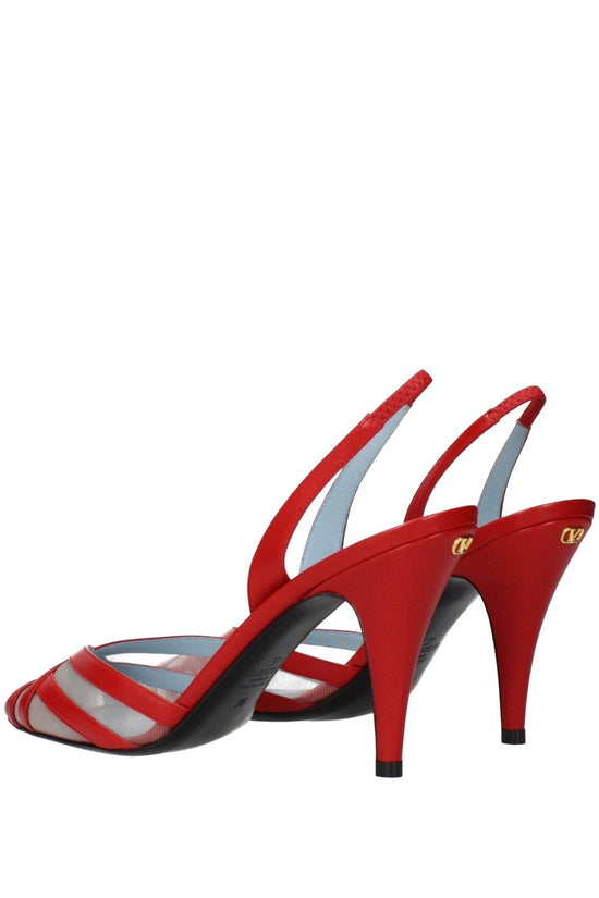 Valentino Garavani Gewebte Herz Sandalen Rot | ELORÉ by Valentino Garavani