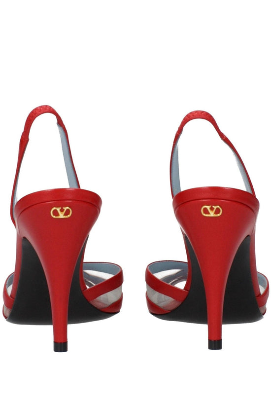 Valentino Garavani Gewebte Herz Sandalen Rot | ELORÉ by Valentino Garavani
