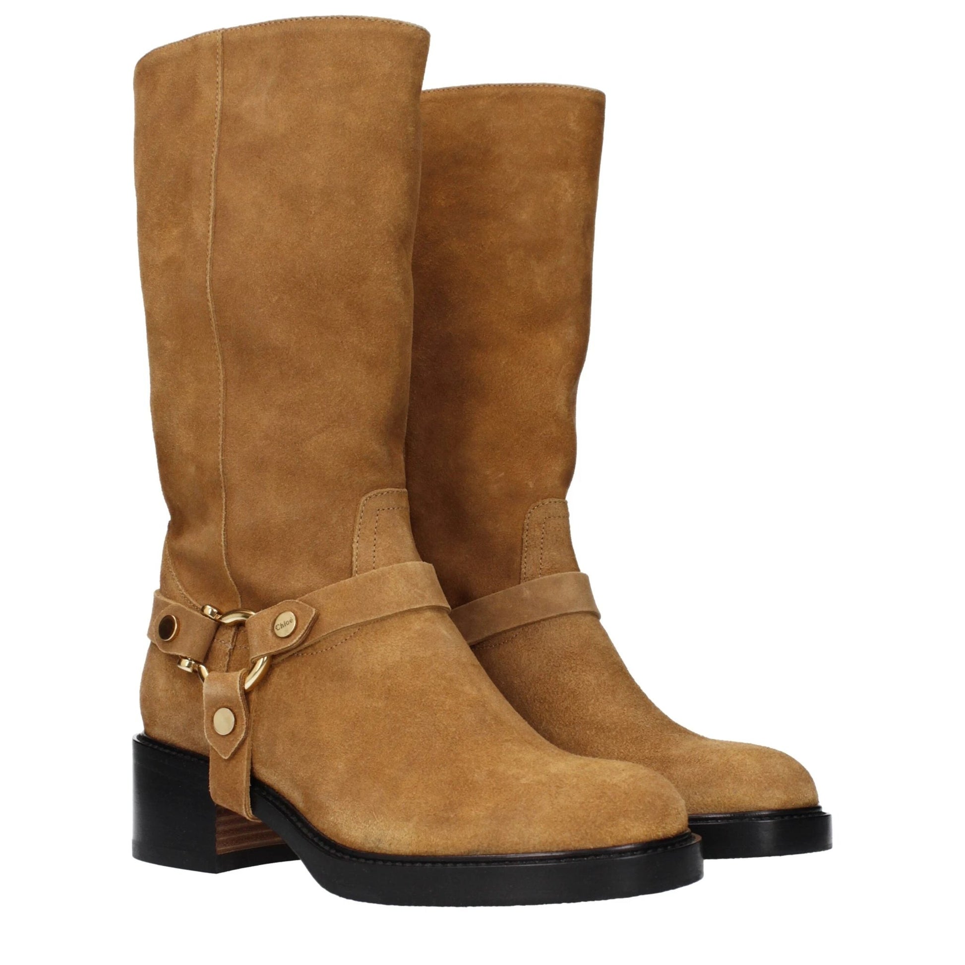 Chloé Braune Leder-Ankle-Boots by Chloé