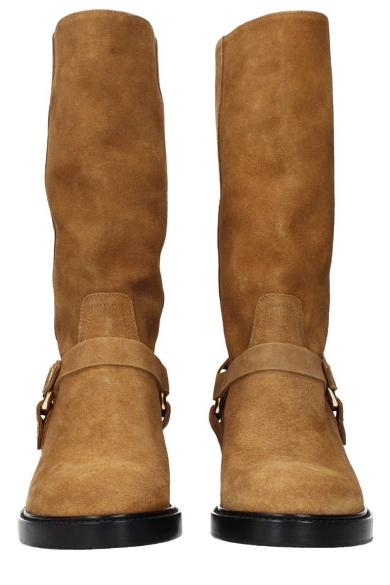 Chloé Braune Leder-Ankle-Boots by Chloé