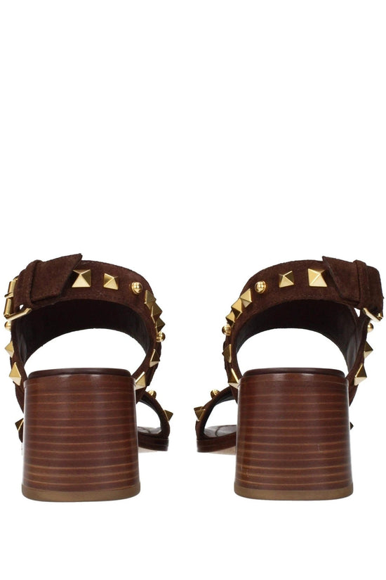 Valentino Garavani Rockstud Sandalen Dunkelbraun | ELORÉ by Valentino Garavani