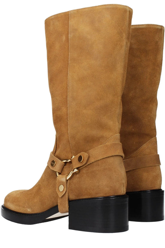 Chloé Braune Leder-Ankle-Boots by Chloé