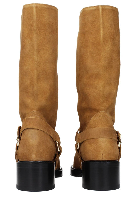 Chloé Braune Leder-Ankle-Boots by Chloé