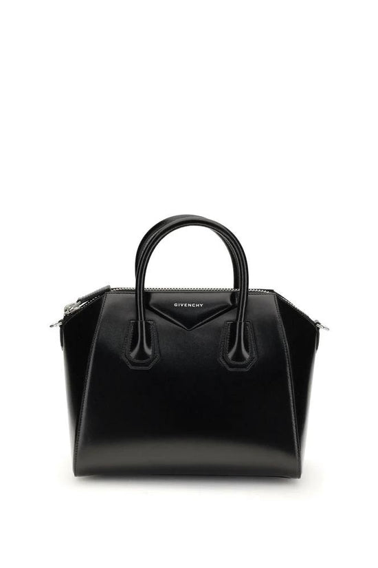 Givenchy Schwarze Kalbsleder-Bos-Taurus-Handtasche by Givenchy