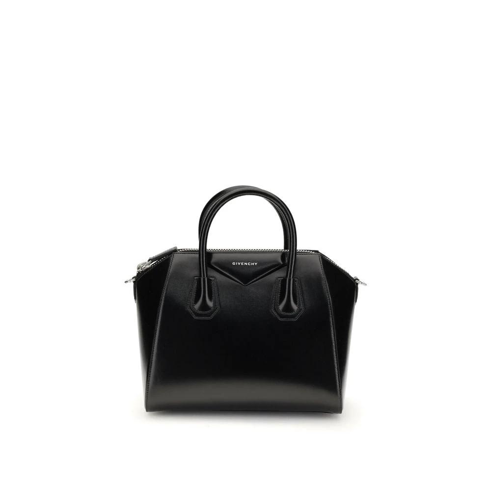 Givenchy Schwarze Kalbsleder-Bos-Taurus-Handtasche by Givenchy