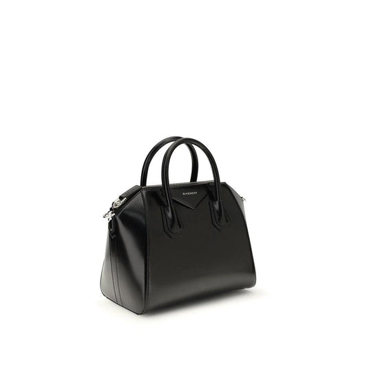 Givenchy Schwarze Kalbsleder-Bos-Taurus-Handtasche by Givenchy