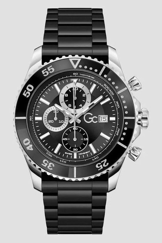 GC Hochwertiger Sport Chronograph Armbanduhr Schwarz | ELORÉ by GC