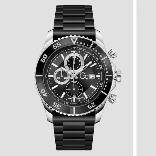 GC Hochwertiger Sport Chronograph Armbanduhr Schwarz | ELORÉ by GC