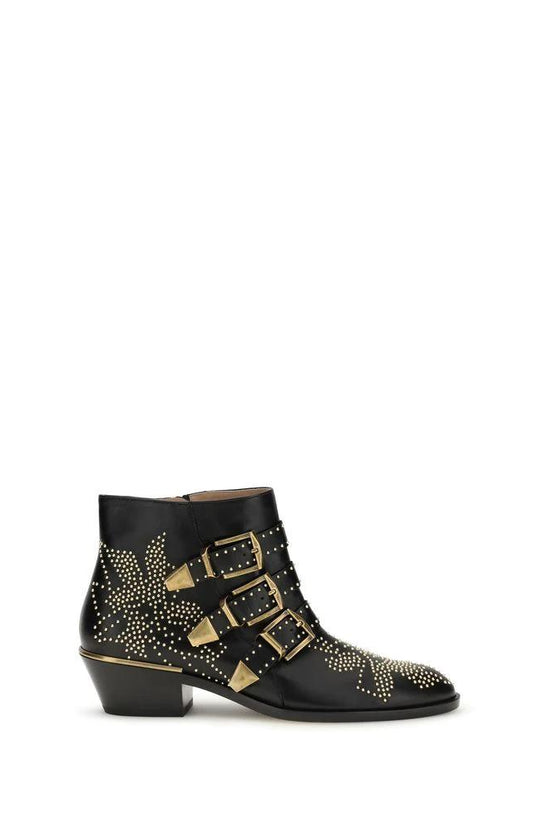 Chloé Schnürstiefel aus schwarzem Kalbsleder Bos Taurus by Chloé