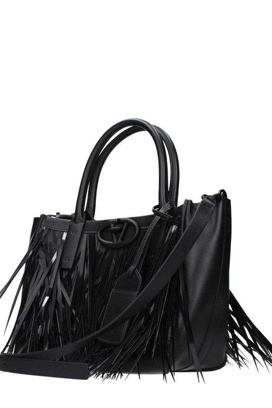 Valentino Garavani Schwarze Lederhandtasche by Valentino Garavani