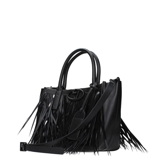 Valentino Garavani Schwarze Lederhandtasche by Valentino Garavani