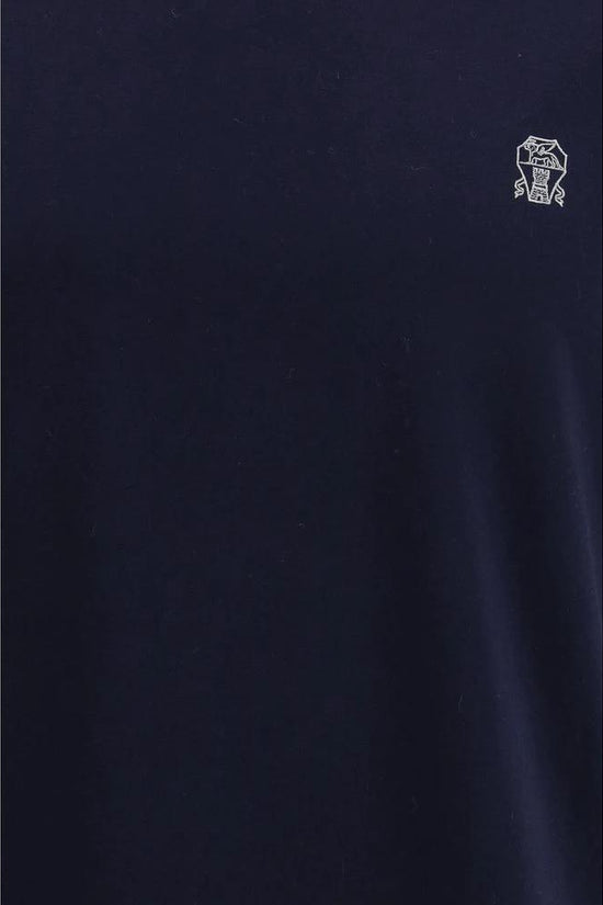 Brunello Cucinelli Blaues Baumwoll-T-Shirt by Brunello Cucinelli