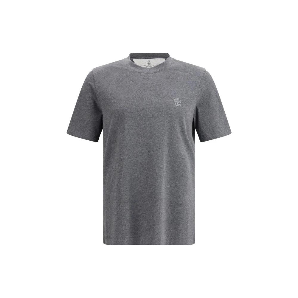 Brunello Cucinelli Graues Baumwoll-T-Shirt by Brunello Cucinelli