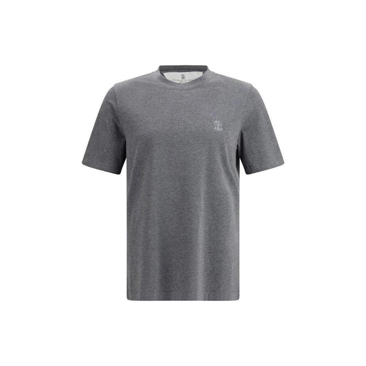 Brunello Cucinelli Graues Baumwoll-T-Shirt by Brunello Cucinelli