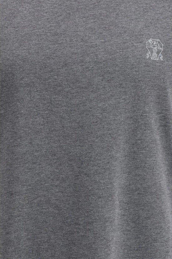 Brunello Cucinelli Graues Baumwoll-T-Shirt by Brunello Cucinelli