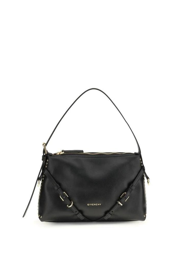 Givenchy Schwarze Bos Taurus Kalbsleder Schultertasche by Givenchy
