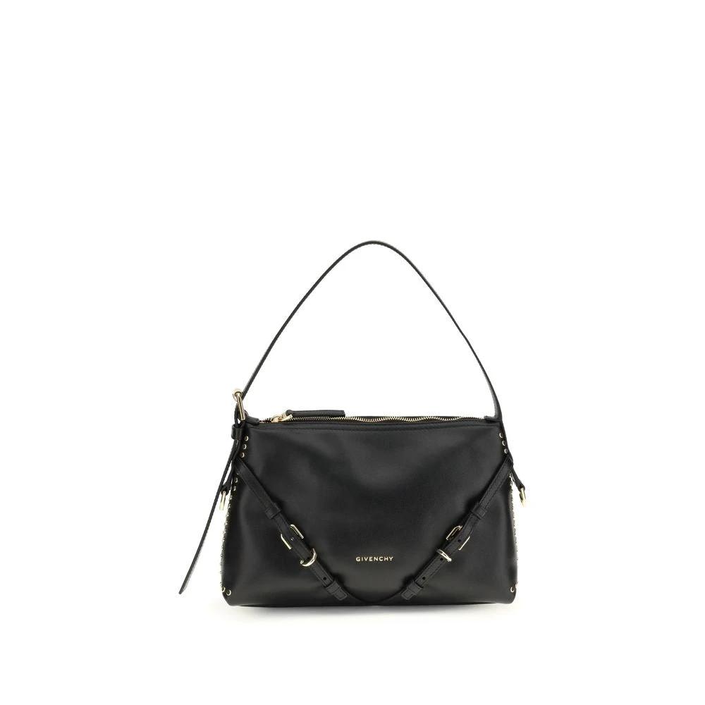 Givenchy Schwarze Bos Taurus Kalbsleder Schultertasche by Givenchy