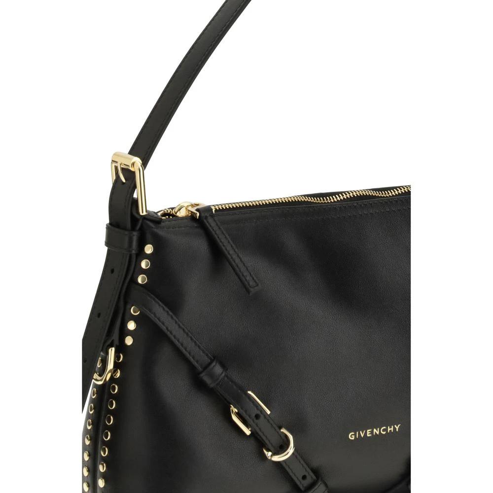 Givenchy Schwarze Bos Taurus Kalbsleder Schultertasche by Givenchy